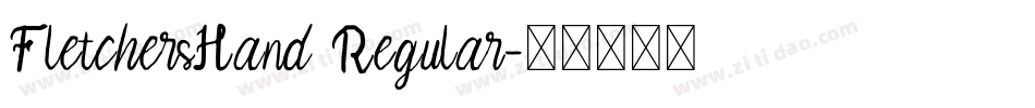 FletchersHand Regular字体转换